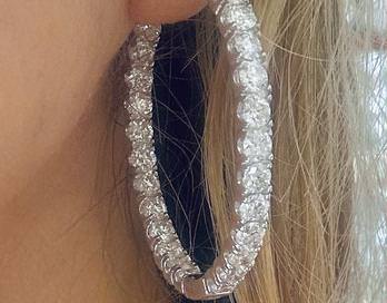Big sales diamond hoops