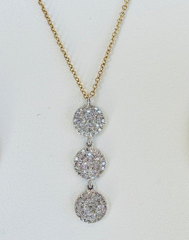 14k Diamond Pave Drop Necklace