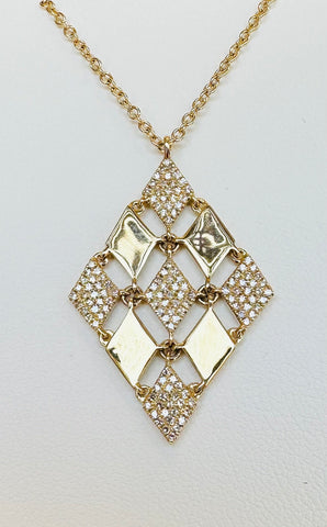 14k Pave Diamond Pendant