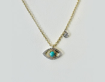 Meira T Evil eye necklace