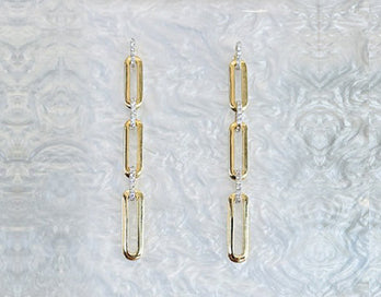 14k Yellow Gold Paper Clip Earrings