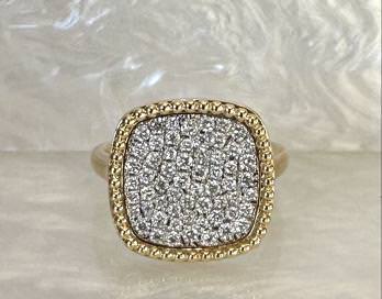 18k Doves By Doron Paloma Pave Diamond Ring