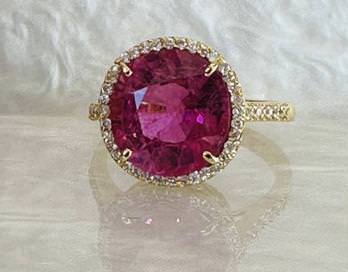 18k Tourmaline and Diamond Ring