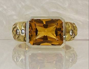 18k Jane Bohan Citrine Ring