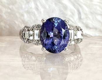14k Tanzanite and Diamond Ring