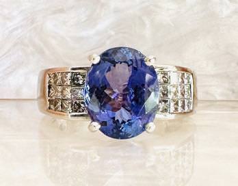 14k Tanzanite and Diamond Ring