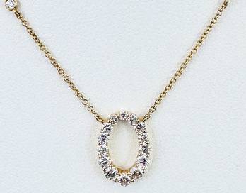 14k Graduated Diamond Pendant