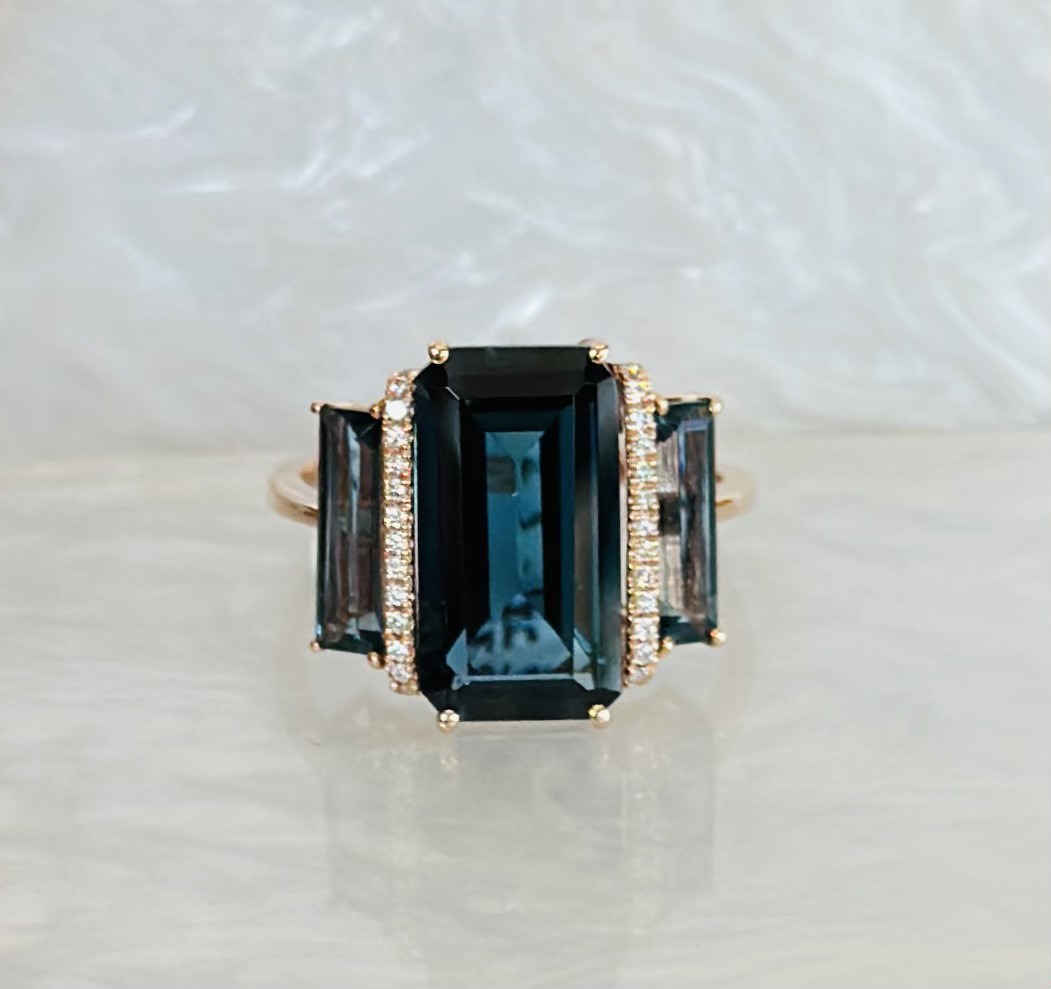 14k Blue Topaz Ring