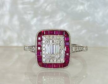 14k Ruby and Diamond Ring